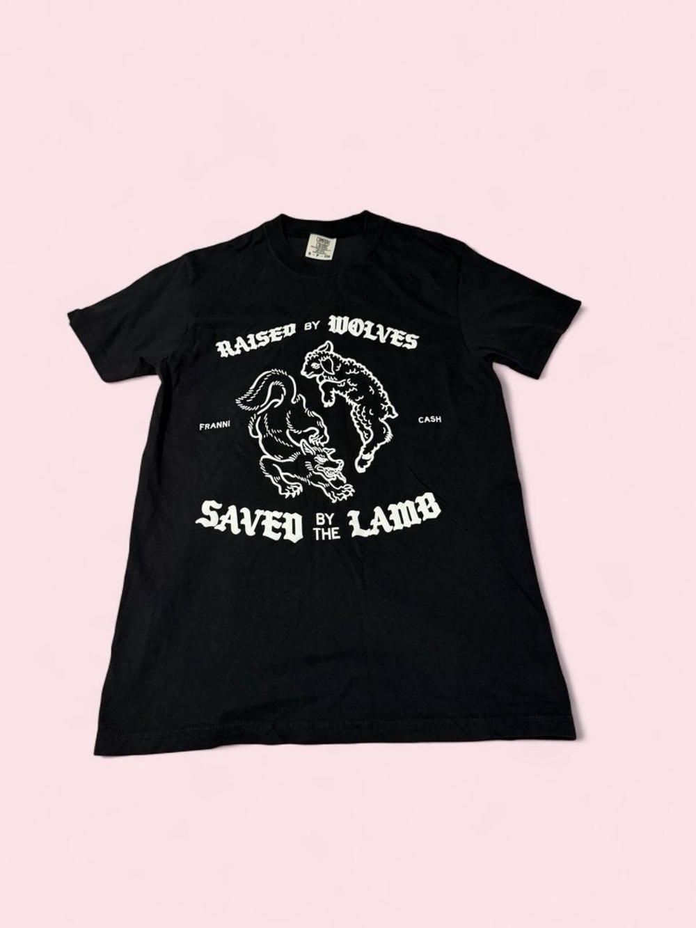 Comfort Colors Black 'Saved by the Lamb' Graphic Tee
